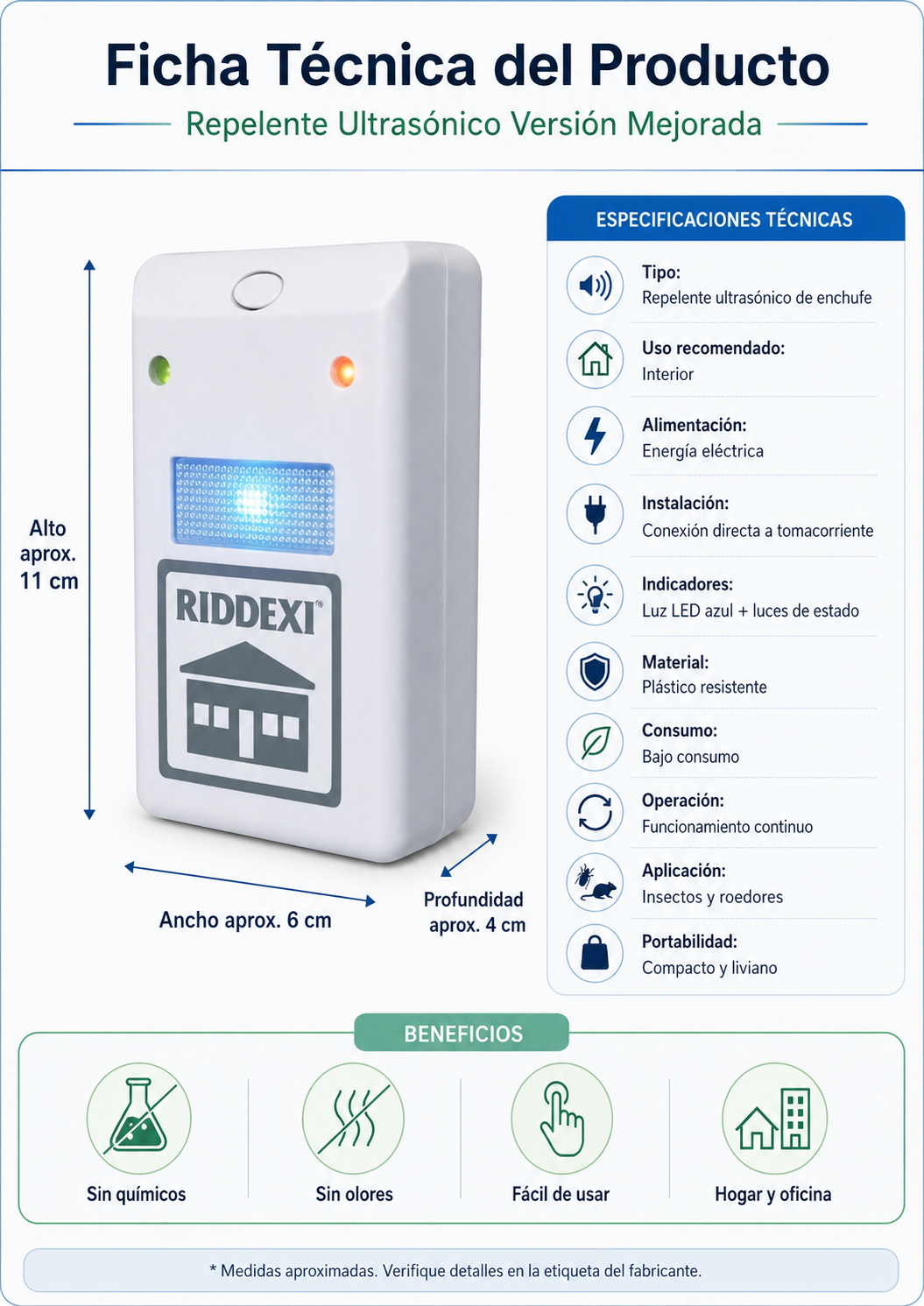 2x1 Repelente Ultrasónico® Versión Actualizada - Más Tranquilidad para tu Hogar