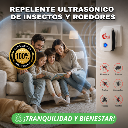 2x1 Repelente Ultrasónico® - ¡Protección Natural para tu Familia!