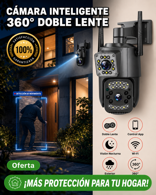 Cámara Inteligente 360° Doble Lente® – Más Protección para tu Hogar