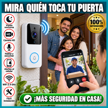 Timbre con Cámara WiFi® – ¡Mira Quién Toca tu Puerta desde tu Celular!